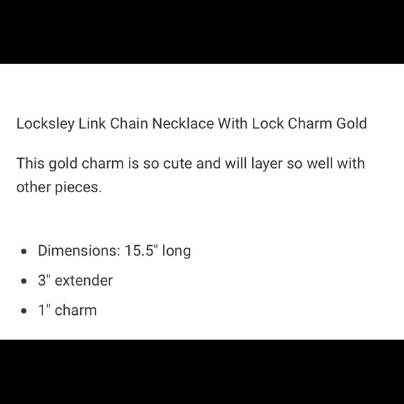 Gold Lock Necklace - Picture 3 of 3